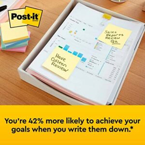 Post-it Notes 3x3 in, 12 Pads, America's 1 Favorite Sticky Notes, Canary Yellow, Clean Removal, Recyclable (654)