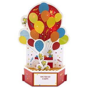 Hallmark Paper Wonder Peanuts Pop Up Birthday Card with Music (Snoopy, Birthday Balloons)