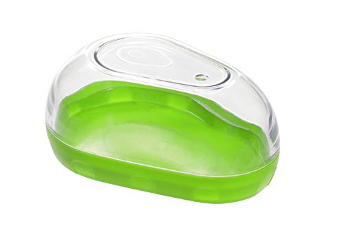 Prepworks by Progressive Avocado Keeper - Keep Your Avocados Fresh for Days, Snap-On Lid, Avocado Storage Container – Prevent Your Avocados From Going Bad, Pack of 1, Green/Clear