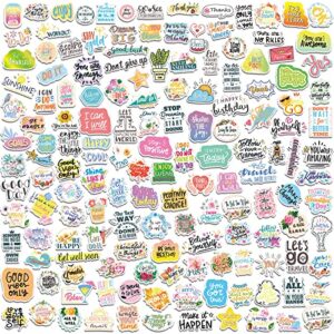 Inspirational Stickers,150Pcs Motivational Stickers for Water Bottles Positive Quote Stickers for Journaling Scrapbook Aesthtic Waterproof Vinyl Laptop Stickers for Teens Adults Kids Teachers