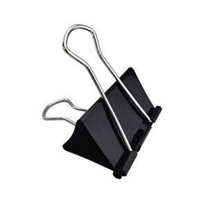 dstelin extra large binder clips 2.4-inch (12 pack), big paper clamps for office supplies, black