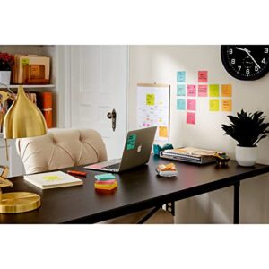 Post-it Super Sticky Notes, 3 in x 3 in, 24 Pads, 2x the Sticking Power, Miami Collection, Neon Colors (Orange, Pink, Blue, Green), Recyclable(654-24SSMIA-CP)