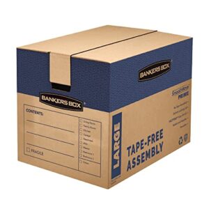 bankers box smoothmove prime moving boxes, large 6 pack (0062904)