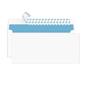 #10 Security Self-Seal Envelopes, Windowless Design, Premium Security Tint Pattern, Ultra Strong Quick-Seal Closure - EnveGuard - Size 4-1/8 x 9-1/2 Inches - White - 24 LB - 500 Count (34010)