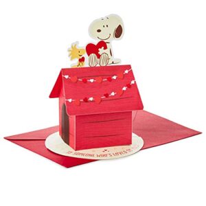 hallmark paper wonder peanuts pop up valentines day card (snoopy and woodstock)