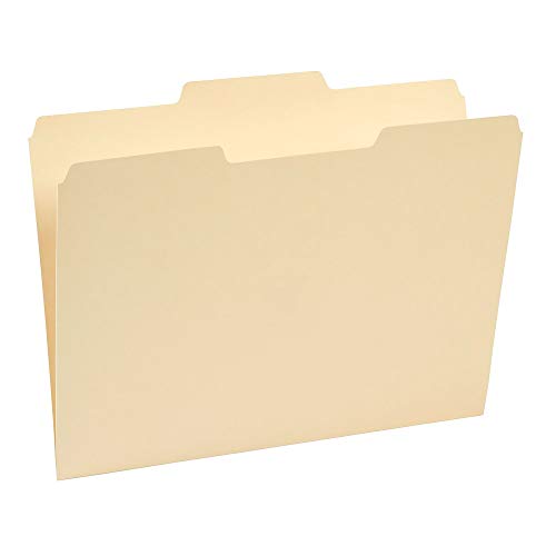 Staples 116657 Manila File Folders Letter 3 Tab Assorted Position 100/Box