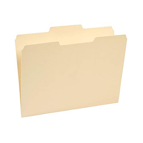 Staples 116657 Manila File Folders Letter 3 Tab Assorted Position 100/Box