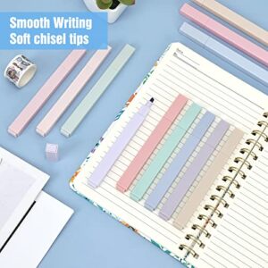 LABUK 12pcs Highlighters Aesthetic Pastel Cute Highlighter, Bible Highlighters and Pens No Bleed, with Assorted Colors, Dry Fast Easy to Hold for Journal Bible Planner Notes School Office Supplies