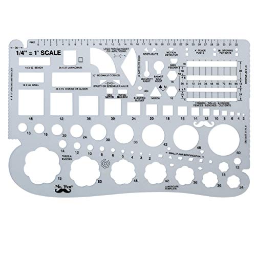 Mr. Pen- Landscape Templates, Architectural Templates, Drafting Tools, Landscaping Tools, Landscape Design Template, Drawing Template, Template Architecture, Drafting Ruler Shapes, Drawing Stencils