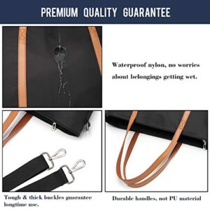 Tote Bag for Women, Bags for Women Teacher Work Laptop Tote Bags fit 15.6 Inch Computer Nurse Shoulder Office Satchel Bag Large Zippered Totes Carryon Travel Purse Lightweight Handbag Waterproof