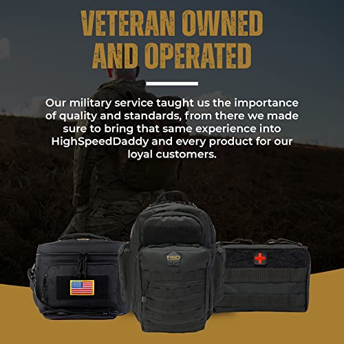 HSD 10mm Thick Insulated Adult Lunch Bag - Leak Proof for Hot & Cold Temperature - Tactical Style Easy To Clean, Durable & Water-Resistant - Sturdy Handle, Shoulder Strap, & Pockets - Men & Women