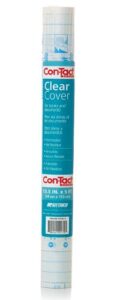 con-tact brand clear adhesive protective liner to cover books and documents, 13.5-inches x 5-feet (05f-c7r100-12)