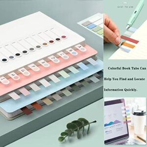 ELII Sticky Tabs 1200pcs Page Markers,Morandi Sticky Note Tabs Colored Writable and Repositionable Book Flags Tabs Strip Index Tabs,Page Tabs