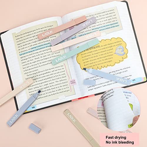 LABUK 12pcs Pastel Highlighters Aesthetic Highlighter Bible Highlighters and Pens No Bleed, with Mild Assorted Colors, Dry Fast Easy to Hold for Journal Bible Planner Notes School Office Supplies