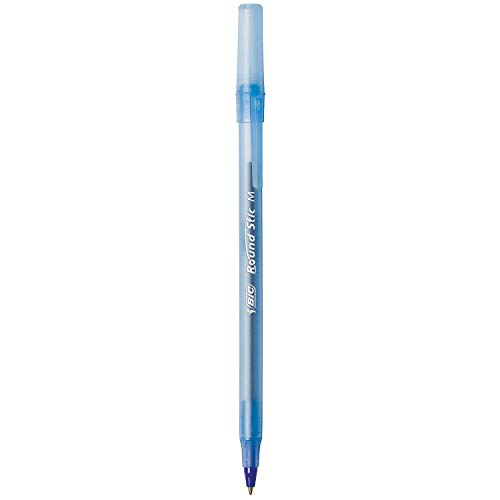 BIC PENS Large Bulk Pack of 240 Ink Pens, Bic Round Stic Xtra Life Ballpoint , Medium point 1.0 mm, 120 Black & 120 Blue Pens in Box Combo Pack