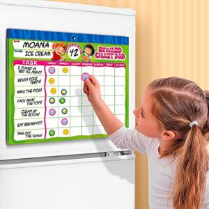 Behavior Reward Chart System - Pad with 26 Chore Charts for Kids, 2800 Stickers to Motivate Responsibility & Good Habits