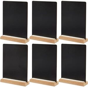 mini chalkboard signs with stand for table decorations, food signs, message boards, 6 x 8 in (6 pack)