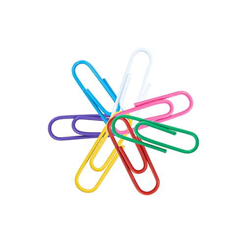 200 Paper Clips 28mm Colorful Paper Clips,Small Paper Clips Reusable Paper Clips for School, Office, Folders, Bookmarks, DIY Albums, Etc