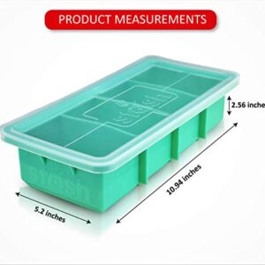 Stash Silicone Freezing Tray with Lid and Baking Tray – One Large Freezer Tray makes up to 4 cups serving – Freezer Soup Container - Oven Safe, Microwave Safe and BPA Free Silicone Container Tray  