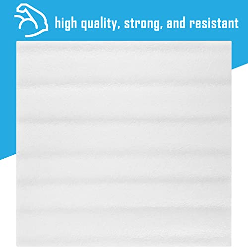 100 Pack Foam Sheets, DAT 12" x 12", 1/16" Thickness, Foam Wrap Cushioning Material, Moving Supplies for Packing Storage and Shipping