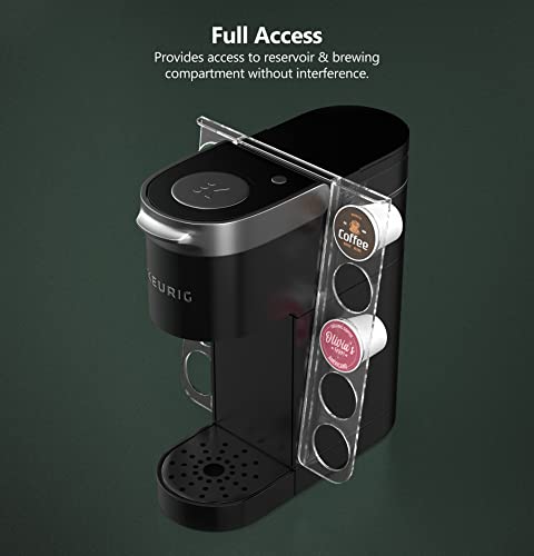 Gevoli K Cup Organizer for Single Serve Keurig K-Mini and K Mini PLUS Coffee Makers - Space Saving Modern Acrylic Kcup Pod Holder (10 Pod Capacity)