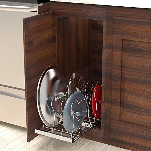 Simple Houseware Organizer Pull Out Under Cabinet Sliding Shelf for Pantry Pan and Pot Lid