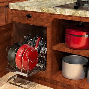 Simple Houseware Organizer Pull Out Under Cabinet Sliding Shelf for Pantry Pan and Pot Lid