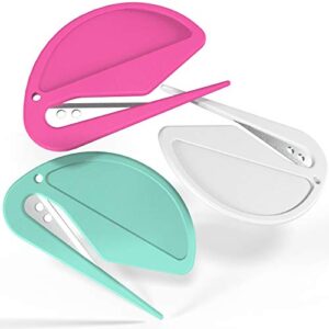 uncommon desks letter openers – trendy colors 3 pieces – sharp and efficient – open envelopes with ease (trendy, 3 pieces)