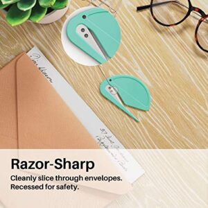 Uncommon Desks Letter Openers - Trendy Colors 3 Pieces - Sharp and Efficient - Open Envelopes with Ease (Trendy, 3 Pieces)