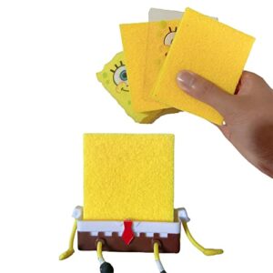 disjofei kitchen cartoon sponge holder, creative cleaning sponge holder with 3pc sponge, kitchen sink sponge holder