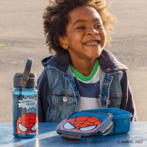 Yoobi x Marvel Spider-Man Bento Box and Ice Pack - 3 Compartment Lunch Box, Dishwasher & Microwave Safe Food & Snack Container for Kids & Adults - BPA & PVC Free, Leakproof