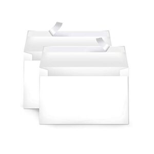 amazon basics a9 blank invitation envelopes with peel & seal closure, 5-3/4 x 8-3/4 inches, white – pack of 100