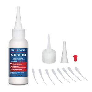 starbond em-150 medium, instant premium ca (cyanoacrylate adhesive) – super glue (for woodturning, pen turning, hobby, lapidary, acrylic nails) (2 ounce)