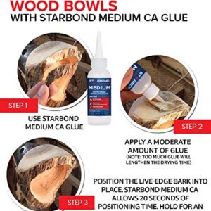 Starbond EM-150 Medium, Instant Premium CA (Cyanoacrylate Adhesive) - Super Glue (for Woodturning, Pen Turning, Hobby, Lapidary, Acrylic Nails) (2 Ounce)