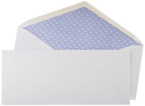 Amazon Basics #10 Security Tinted Business Envelopes, Moisture Sealed, 4-1/8 x 9-1/2 Inch - Pack of 500, White