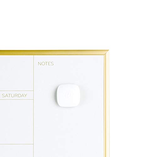 U Brands Magnetic Monthly Calendar Dry Erase Board, 16 x 20 Inches, Gold Aluminum Frame - 364U00-01