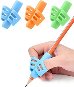 pencil grips – junelsy pencil grips for kids handwriting posture correction training writing aids for kids toddler children special needs (3 pcs)