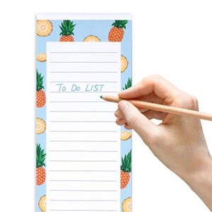 8 Magnetic Notepads - Large Notepads for Grocery List, Shopping List, To-Do List, Reminders, Recipes -Magnetic Back- Memo Notepad with Realistic Fruit Designs | 60 Sheets per Pad 9 x 3.5 inch (8 Pack)