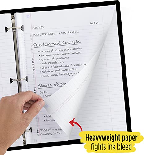 Five Star Loose Leaf Paper + Study App, 1 Pack, 3 Hole Punched, Reinforced Filler Paper, College Ruled Paper, 11" x 8-1/2", 100 Sheets/Pack (17010)