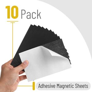 Mr. Pen- Adhesive Magnetic Sheets, 4" x 6", 10 Pack, Magnetic Sheets with Adhesive Backing, Magnetic Sheets, Flexible Magnetic Sheet, Picture Magnets, Cuttable Magnetic Sheets.