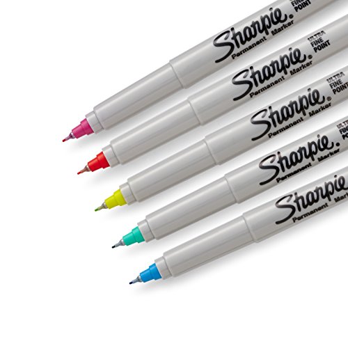 SHARPIE Color Burst Permanent Markers, Ultra Fine Point, Assorted Colors, 24 Count