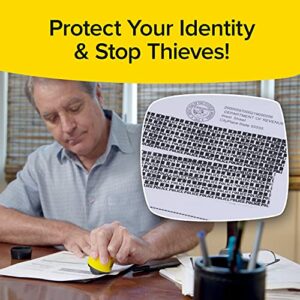 ID Police Identity Theft Protection Roller Stamp, As Seen on TV Police Identity Protection Roller Helps Stop ID Theft by Concealing Your Info with Just One Roll, Yellow, Stocking Stuffer