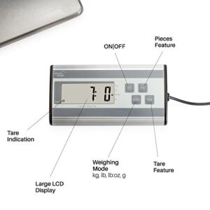 Smart Weigh 440lbs x 6 oz. Digital Heavy Duty Shipping and Postal Scale, with Durable Stainless Steel Large Platform, UPS USPS Post Office Postal Scale and Luggage Scale