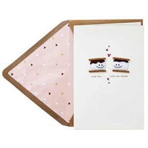 hallmark signature valentines day card, anniversary card, love card for significant other (smores)