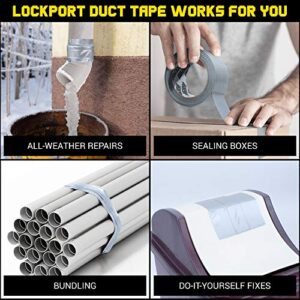 Duct Tape Heavy Duty - 5 Roll Multi Pack - Silver 90 Feet x 2 Inch - Strong, Flexible, No Residue, All-Weather and Tear by Hand - Bulk Value for Do-It-Yourself Repairs, Industrial, Professional Use