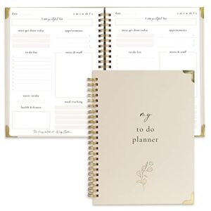 simplified daily to do list notebook – easily organize your tasks and boost productivity in style – the perfect undated planner and office supplies for women