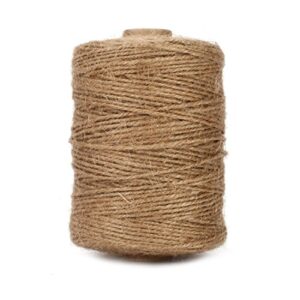 tenn well natural jute twine, 500 feet long brown twine rope for crafts, gift wrapping, packing, gardening and wedding decor