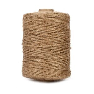 Tenn Well Natural Jute Twine, 500 Feet Long Brown Twine Rope for Crafts, Gift Wrapping, Packing, Gardening and Wedding Decor