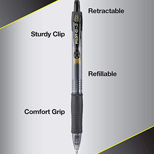 Pilot G2 Bold, Premium Gel Pens, Bulk Pack Of 10 Pilot G2 Pens, 5 Black G-2 & 5 Blue Ink, 1.0mm Medium Point, Retractable Rolling Ball, Office & School Pens for Women & Men.