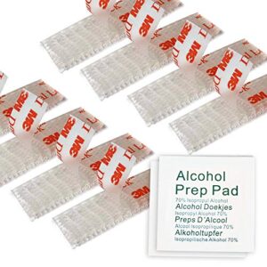 AUTOBOXCLUB - Heavy Duty EZPass/IPass/Toll Pass Mounting Strips/EZ Pass Mounting Strips/EZPass Transponder Device Holder/EZ Pass Adhesive Strip Set - 8pcs (4sets) with Alcohol Prep Pad